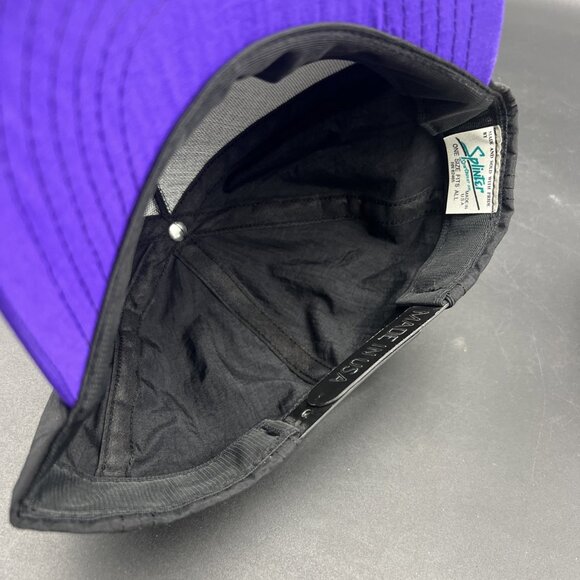 Vintage 1993 GM Goodwrench Delco Battery 300 Snapback Hat Cap Black Purple USA - Picture 9 of 11